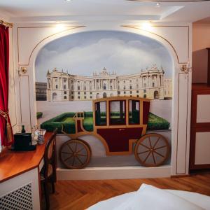 Postel nebo postele na pokoji v ubytování Pension Haus Sanz
