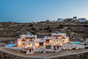 an aerial view of a house at Marble Arch Apartments in Naxos Chora
