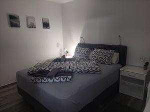 een slaapkamer met een groot bed en bij Apartma Rakita in Moravske-Toplice