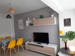 TV a/nebo společenská místnost v ubytování Apartamento HARO CONFORT Céntrico Ascensor Wifi Terraza
