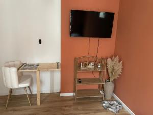 TV a/nebo společenská místnost v ubytování Studio cosy et chaleureux