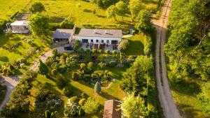 an aerial view of a house with a garden at Apartamenty Sielanka in Olecko