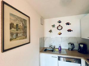 Kuchyň nebo kuchyňský kout v ubytování Wunderschönes Apartment im Zentrum Goldstadt Pforzheim