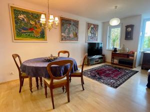 TV a/nebo společenská místnost v ubytování Wunderschönes Apartment im Zentrum Goldstadt Pforzheim