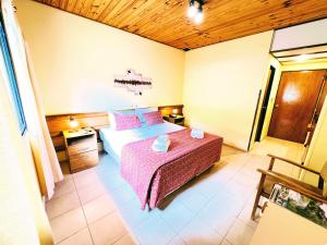 1 dormitorio con 1 cama y 1 mesa en una habitación en Hotel Valle Grande en San Rafael