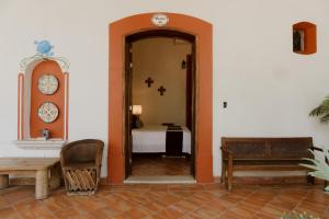 Posezení v ubytování Hacienda San Nicolas de las Fuentes