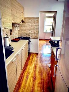 Kuchyňa alebo kuchynka v ubytovaní Cristal Apartament Krynica - Zdrój