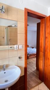 Koupelna v ubytování Apartmán Kurcin