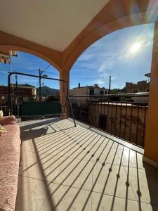 a view from the balcony of a house at Maria s Apartment in Tertenìa +1 photo
