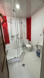 Koupelna v ubytování Hotel RichI G A