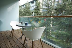 Balkón nebo terasa v ubytování 1-bedroom business hub easy life