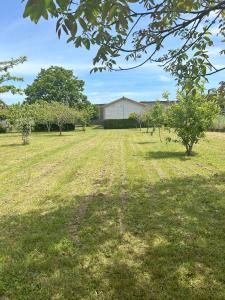 a field of grass with trees and a building at Grupo Gontad Casa Ponteceso Outrabanda 2 in Ponteceso +6 photos
