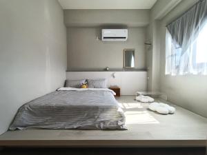 Vuode tai vuoteita majoituspaikassa tinytiny house