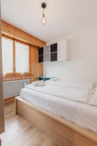 Postel nebo postele na pokoji v ubytování Appartement ski in&out à Thyon