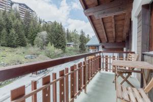 Balkón nebo terasa v ubytování Appartement ski in&out à Thyon