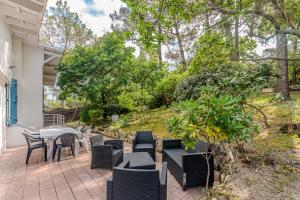 Zahrada ubytování Pyla Sur Mer Villa 150m Vue Bassin