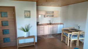 Køkken eller tekøkken på Domek letniskowy Bursztynek