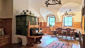 Predel za sedenje v nastanitvi Scheibbsbachhof