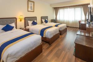 Letto o letti in una camera di Kathmandu Business Hotel