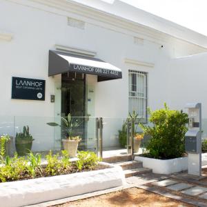 a building with a sign that reads lammuter laboratories at Laanhof Victorian House Self-Catering in Stellenbosch