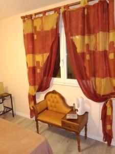 Istumisnurk majutusasutuses chambres studio 25 M2 et table d'hôtes Ruoms