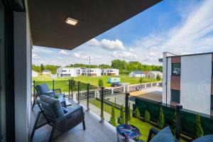 Balkón nebo terasa v ubytování Blue Dream Apartman