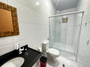 Koupelna v ubytování Perola dos lençóis