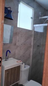 Koupelna v ubytování Pousada & Camping Recanto dos Anjos Azuis