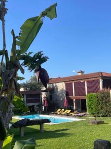 een resort met een zwembad en een gebouw bij Casa da Ponte do Porto in Amares