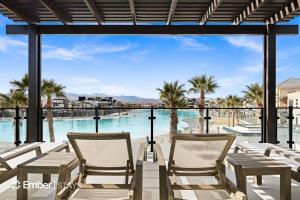 a view of the pool from the patio of a resort at Laguna Matata at Desert Color (by Ember Stays) in St. George
