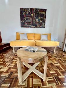 A seating area at The Library Hostel