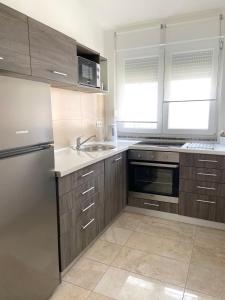 Kuchyň nebo kuchyňský kout v ubytování Apartmani Villa Adriatic