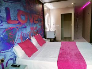 Postel nebo postele na pokoji v ubytování Motel Trebol