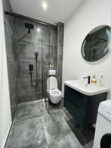 Koupelna v ubytování Apartman Tara Bar