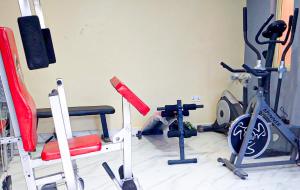 Fitness centrum a/nebo fitness zařízení v ubytování Sugarland Hotel and Suite