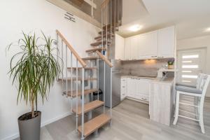 Kuchyň nebo kuchyňský kout v ubytování APARTMENT LEO NOVALJA