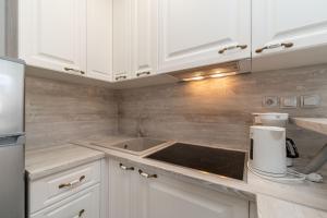 Kuchyň nebo kuchyňský kout v ubytování APARTMENT LEO NOVALJA