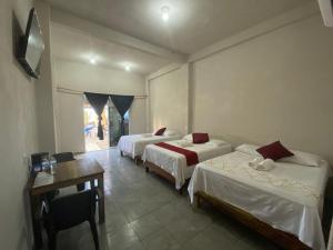 Postel nebo postele na pokoji v ubytování Hotel Mulata