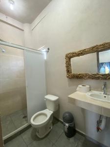 Koupelna v ubytování Hotel Mulata