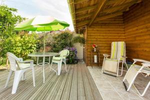 Μπαλκόνι ή βεράντα στο Studio indépendant dans un jardin - Hossegor