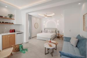 A seating area at Agia Anna Living