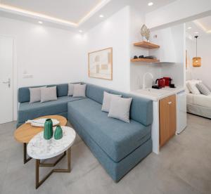 A seating area at Agia Anna Living