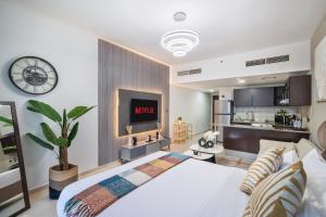 Kuchyň nebo kuchyňský kout v ubytování Furnished Studio In Arch Tower, Jlt Near Metro