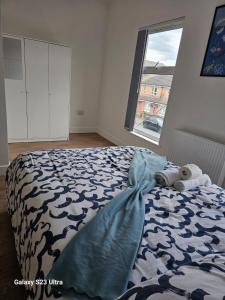 Posteľ alebo postele v izbe v ubytovaní Room-2 En-Suite Double Bedroom in Manchester