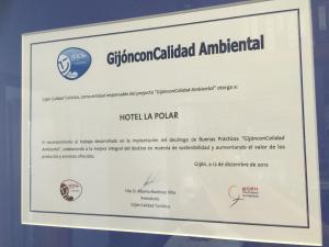 Hotel La Polar tanúsítványa, márkajelzése vagy díja