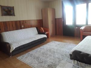 a living room with a couch and a rug at Vila Trtović in Nova Varoš