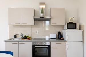 Kuchyň nebo kuchyňský kout v ubytování Apartments Sandra Solitudo II