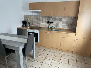 Η κουζίνα ή μικρή κουζίνα στο Ferienwohnung in Amstetten