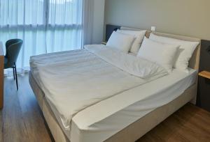 Hotel Jäger Jeuss - Murten - Self-Check-in客房内的一张或多张床位