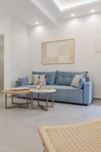 A seating area at Agia Anna Living